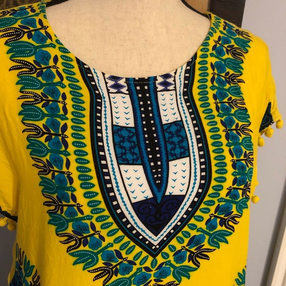 💛Bold yellow tasseled tunic 💛 - Picture 2 of 6